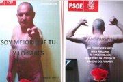 Luis Alberto Nicolás, en su polémico cartel electoral.-