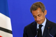 El expresidente francés Nicolas Sarkozy, en su comparecencia tras el asesinato del sacerdote en Saint-Etienne-du-Rouvray.-REUTERS / BENOIT TESSIER