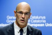 Raül Romeva durante su intervención en Bruselas.-REUTERS