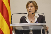 La presidenta del Parlament, Carme Forcadell, en un acto en la Cámara catalana.-FERRAN SENDRA