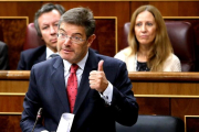 El ministro de Justicia, Rafael Catalá, este miércoles en el pleno del Congreso.-JUAN MANUEL PRATS