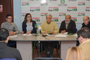 Víctor Ignacio González, Celia Izquierdo, Félix Arribas, Dositeo Martín y Álvaro Elena en la rueda de prensa de ayer.-ISRAEL L. MURILLO