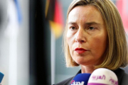 La alta representante de la Union Europea para Asuntos Exteriores, Federica Mogherini.-JULIAN WARNAND