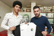 Iván Zarandona y Adrián Hernández fueron presentados ayer de forma oficial.-