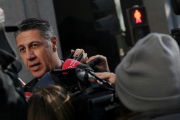 Albiol, el viernes, a su llegada al comité ejecutivo del PP.-JOSÉ LUIS ROCA