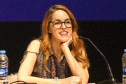 Amarna Miller, en unas charlas sobre sexo en Barcelona, el pasado marzo.-CÉSAR CID