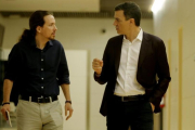 Pablo Iglesias y Pedro Sánchez-JOSÉ LUIS ROCA