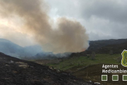 Incendio «provocado» con dos focos en Lunada. APAMCYL