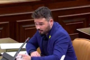 Captura de vídeo de la intervención de Rufián.-