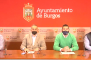 Jesús Segura, Leví Moreno, Albano Martínez y Nacho Martínez durante la presentación del Torneo de Reyes 'Ciudad de Burgos'. ECB