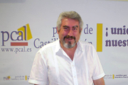 José Ignacio Delgado en la sede del partido en La Ribera del Duero.-L. V.