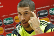 Ramos, este lunes, durante una rueda de prensa.-AP