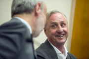 Cruyff, en la presentación del acuerdo entre la UAB y su fundación.-JORDI COTRINA