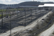 Estado actual de las obras de adaptación de la vía en la estación Rosa de Lima.-RAÚL G. OCHOA