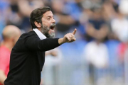 Quique Sánchez Flores se queja con gestos durante un partido del Espanyol.-EFE / JORGE ZAPATA