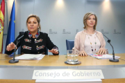 La vicepresidenta y portavoz de la Junta de Castilla y León, Rosa Valdeón, y la consejera de Familia, Alicia García, comparecen en rueda de prensa tras la reunión del Consejo de Gobierno-ICAL