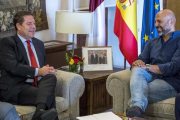 García-Page y García Molina en el Palacio de Fuensalida, Toledo.-ISMAEL HERRERO /EFE