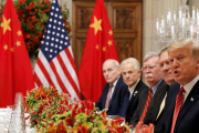 Trump, durante la reunión con los miembros del G-20 en China-KEVIN LAMARQUE (REUTERS)
