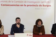 Esther Peña, Luis Tudanca, Mercedes Martín y Luis Briones, durante el acto celebrado ayer.-ICAL