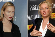 Uma Thurman, tras la cirugía y como lucía, natural, en el 2007.-Foto: AGENCIAS