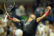 Nadal celebra su triunfo contra Coric, en el Abierto de Estados Unidos.-AFP PHOTO/DON EMMERT