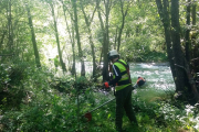 Trabajos de recuperación del río Rudrón. ECB