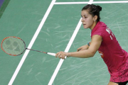 La onubense Carolina Marín, ganadora del Abierto de París.-EFE / YOAN VALAT