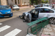 Imagen del accidente en Gamonal. TOMÁS ALONSO