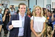 Casado, votando-TWITTER PABLO CASADO