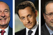 De izquierda a derecha, Jacques Chirac, Nicolás Sarkozy y François Hollande.-Foto: AFP
