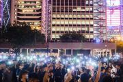 Protestas masivas antigubernamentales en Hong Kong.-AFP