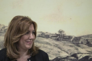 La presidenta de la Junta de Andalucía, Susana Díaz, en un acto oficial en Castilblanco de los Arroyos (Sevilla).-EFE / JULIO MUÑOZ