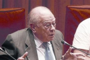 Jordi Pujol en la comparecencia ante la comisión del Parlament.-