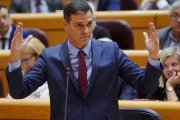 Pedro Sánchez, en la sesión de control al Gobierno.-JOSÉ LUIS ROCA