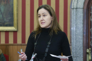 Gema Conde, durante un Pleno municipal.-RAÚL OCHOA
