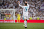 Cristiano Ronaldo celebra el gol del triunfo del Madrid.-DENIS DOYLE / GETTY