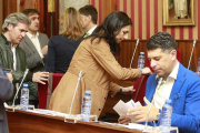 Los concejales de Ciudadanos llegan a un Pleno municipal.-RAÚL G. OCHOA