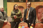 Gonzalo Jiménez, Celia Izquierdo y Javier Ramírez presentaron ayer, en Lerma, el programa de actividades de la vigésimo cuarta edición de Las Edades del Hombre.-R. G. O.