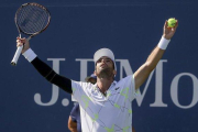Pablo Andújar, feliz por su clasificación para los octavos de final del Abierto de EEUU.-
