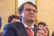 Alfonso Fernández Mañueco, ayer, en un acto en Salamanca.-ICAL