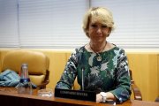 Esperanza Aguirre, durante su comparecencia el pasado 12 de febrero en la comisión de corrupción de la Asamblea de Madrid.-CHEMA MOYA / EFE