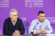 Marco Antonio Manjón (izq) y Juan José Asensio (dc h) reclaman que se hagan bien las cosas con el cierre de Garoña.-S. O.