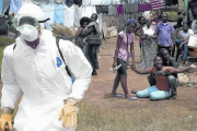 Una mujer se lamenta tras conocer que su marido ha muerto a causa del ébola, en Liberia, en octubre pasado.-Foto:  AFP / PASCAL GUYOT