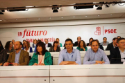 El líder del PSOE, Pedro Sánchez, antes de intervenir ante su comité federal para dar cuenta de las negociaciones.-JUAN MANUEL PRATS