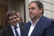 Carles Puigdemont y Oriol Junqueras en una imagen de archivo.-DAVID CASTRO