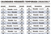 Calendario del CD Mirandés en la temporada 2016/2017.-ECB
