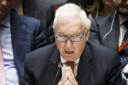 El ministro de Exteriores, José Manuel García-Margallo, interviene en la Asamblea General de la ONU, en Nueva York.-EFE / JUSTIN LANE
