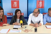 Aitana Hernando, Esther Peña, Miguel Ángel Adrián y Ander Gil ayer en Miranda de Ebro.-ECB