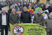 Imagen de la manifestación ayer en Fuentepelayo.-ICAL