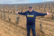 Larry Shy en uno de los viñedos de la Ribera del Duero.